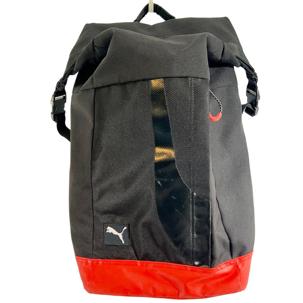 Backpack Puma 18.5' x 15" Black & Salmon Colors Padded Laptop Section Adj Straps